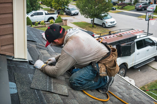Professional Roofing technician working in Woodcliff Lake, NJ